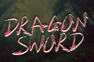 Dragon Sword Font for Creative Crafts