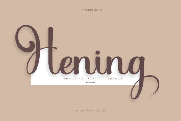 Hening: A Delicate Script Font for Crafters